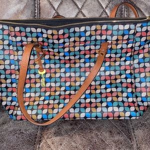 Fossil Handbag, multi- color